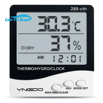 температурный гигрометр, лабораторный электронный прецизионный термометр, дисплей для разведения в теплице, внутренний бытовой специальный измеритель