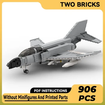 Технические кирпичи Moc Модель F-4J Phantom II Военно-морской истребитель Модульные строительные блоки Подарки Игрушки для детей Наборы 