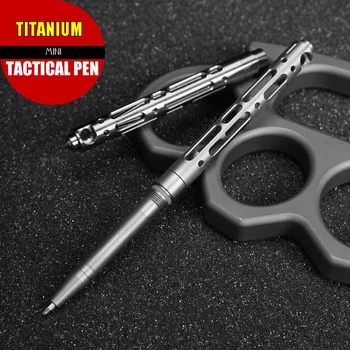 Титановая мини-тактическая ручка TC4 для самообороны, открытый EDC инструмент, брелок, Карманная деловая ручка для письма, коллекционная ручка