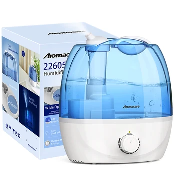 Увлажнитель воздуха Aromacare Cool Mist 2.6Л, Бесшумные ультразвуковые увлажнители для спальни и большой комнаты-Регулируемые-Вращение на 360 °-BPA