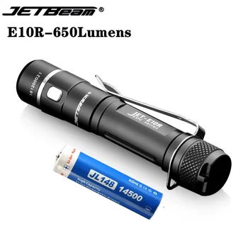 Фонарик JETBEAM E10R 650 Люмен Type-C Перезаряжаемый, 4 режима освещения CREE XP-L HI LED С батарейным питанием, светодиодная лампа Troch