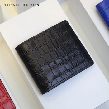 Хирам Берон Персонализированный Итальянский кожаный кошелек с узором Крокодиловой кожи, мужской роскошный подарок для Мужчины, Прямая поставка