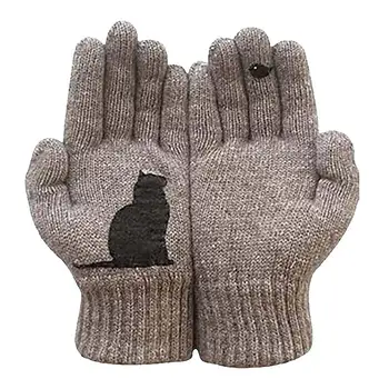 Хлопчатобумажные перчатки Для Любителей кошек, Перчатки для наблюдения за птицами, Хлопчатобумажные перчатки Для Любителей кошек, Подарок для любителей домашних животных, Женские перчатки