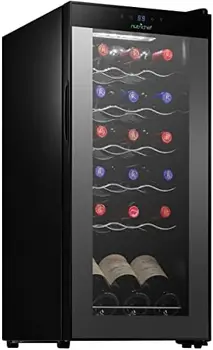Холодильник-охладитель Вина с Компрессором для бутылок | Большой Отдельно Стоящий Винный погреб Для Красного, Белого, Шампанского или игристого вина | 41f-64