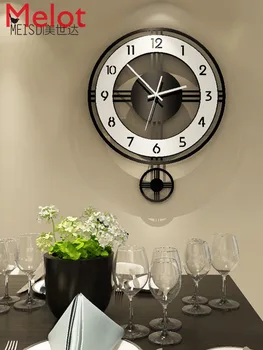 Часы в скандинавском минимализме, настенные часы для гостиной, классные креативные простые модные современные бытовые часы, современный декор