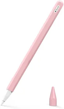 Чехол для карандашей, совместимый с Apple Pencil 2-го поколения, [2 штуки] Силиконовый чехол-держатель для карандашей и крышка для наконечника для iPad Mini 6 2021