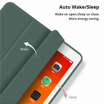 Чехол для планшета Auto Wake Sleep с функцией держателя Чехол для iPad 9-10 поколения 10,2 10,9 дюймов