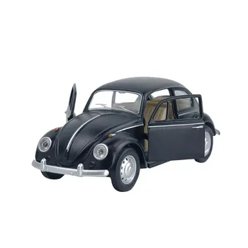 Электрическая коллекционная модель автомобиля Volkswagen Beetle в масштабе 1/28, легкосплавные автомобили, Рождественский подарок для детей, сувенир