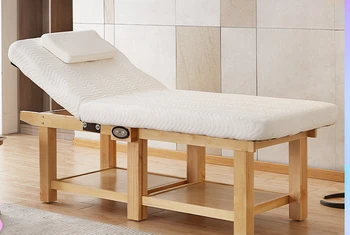 Электрическая массажная кровать, косметологическая кровать из массива дерева, салон красоты, высококачественный латекс
