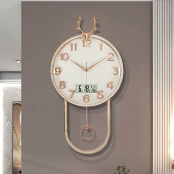 Электронные настенные часы с Минималистичным механизмом, Самоклеящиеся Цифровые настенные часы, Круглые Украшения для гостиной Reloj Cocina Pared