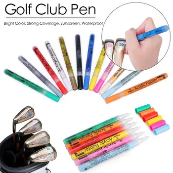 Яркое Цветное Водонепроницаемое покрытие, Аксессуары для гольфа, Ручка для клюшки для гольфа, Чернильная ручка, Акриловая ручка для рисования, Ручка для изменения цвета